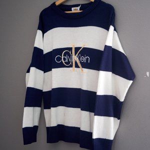 Vintage Calvin Klein Stripped Sweater